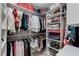 Well-organized walk-in closet with ample shelving and hanging space for clothes and accessories at 659 Spotted Falcon St, Las Vegas, NV 89138
