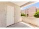 Cozy patio area with a storage closet and view of the complex at 6800 E Lake Mead Blvd # 1018, Las Vegas, NV 89156