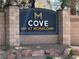 Elegant community sign marking the entrance to Cove at Monaco, showcasing a well-established neighborhood at 8042 Palace Monaco Ave, Las Vegas, NV 89117