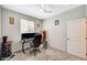 Bedroom with closet, ceiling fan, and window at 10650 Dryades Ave, Las Vegas, NV 89166