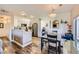 Bright, airy dining area flows into modern kitchen featuring stainless steel appliances and sleek countertops at 251 S Green Valley Pkwy # 3222, Henderson, NV 89012
