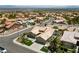Stunning aerial view of a single-Gathering home with well-maintained landscaping and mature trees at 2616 Faiss Dr, Las Vegas, NV 89134
