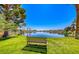 Beautiful lake view from a bench, showing lush green lawns and mature trees at 3125 N Buffalo Dr # 1133, Las Vegas, NV 89128