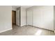 Bedroom boasts vinyl floors, large closet and access to other rooms in the home at 5038 S Rainbow Blvd # 206, Las Vegas, NV 89118
