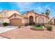 Attractive single-story home with neat landscaping and a covered front entry at 5121 Backwoodsman Ave, Las Vegas, NV 89130