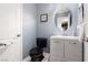 Updated bathroom includes a vanity and fixtures at 5620 Siena Rose St, North Las Vegas, NV 89031