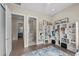 Bright office with built-in shelving, desk, and a view of the outdoors at 6804 Regency Stone Way, Las Vegas, NV 89148