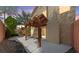 Private backyard with a covered patio, stone accents, and access to indoor/outdoor living at , Las Vegas, NV 89134
