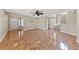 Spacious living room with tile floors, neutral walls, and staircase access at , Las Vegas, NV 89134