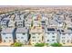 An aerial view shows residential neighborhood with well-maintained streets at 10434 Rose Palisade St, Las Vegas, NV 89141