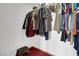 Walk-in closet with ample hanging space and storage for shoes and accessories at 1800 Red Rock Dr, Pahrump, NV 89048