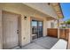 Cozy patio area with exterior door and sliding glass door, perfect for outdoor living at 2050 N Los Feliz St # 171, Las Vegas, NV 89156