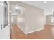 Hallway with hardwood floors leads to other rooms in the home at 2428 Hamonah Dr, Henderson, NV 89044