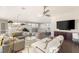 Loft area offering modern decor with a ceiling fan and plush seating at 38 Moonfire Dr, Las Vegas, NV 89135