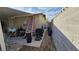 Narrow backyard with covered patio, offering potential for customized outdoor living at 5209 Del Monte Ave, Las Vegas, NV 89146