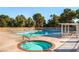 Inviting community pool and jacuzzi area with plenty of lounge chairs for relaxing in the sun at 7201 Mission Hills Dr, Las Vegas, NV 89113
