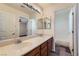 Bright bathroom features double sinks, a large mirror, and a separate toilet and bath area for added privacy at 776 Tillis Pl, Las Vegas, NV 89138