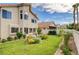 Well-maintained backyard featuring lush greenery, mature trees, and a serene outdoor space at 8416 Dry Cliff Cir, Las Vegas, NV 89128
