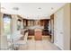 This kitchen features granite countertops, stainless steel appliances, and modern lighting at 8416 Dry Cliff Cir, Las Vegas, NV 89128