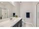 Clean bathroom with a glass-enclosed shower, vanity, and neutral color palette, perfect for relaxing at 113 Manzanita Falls Ave, North Las Vegas, NV 89031