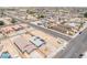 Aerial view of a residential neighborhood with various single-Gathering homes at 1328 Balzar Ave, Las Vegas, NV 89106