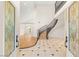 Grand foyer with high ceilings, staircase, and decorative tile flooring at 1905 Iron Ridge Dr, Las Vegas, NV 89117