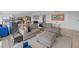 Well-appointed living room with a sectional sofa, ottoman, and wet bar for entertaining guests at 3111 Bel Air Dr # 21A & 21C, Las Vegas, NV 89109