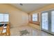 Bright dining area featuring a bay window with a window seat and outdoor access at 3127 Kennewick Dr, Las Vegas, NV 89121