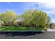 Home exterior with mature trees and landscaping, offering a serene and private setting at 33 Promontory Ridge Dr, Las Vegas, NV 89135