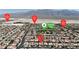 Aerial view showcasing Prescott Park and street markers in a residential community at 4408 Oasis Plains Ave, North Las Vegas, NV 89085