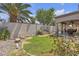 The backyard offers a serene setting, ideal for unwinding amidst nature at 4408 Oasis Plains Ave, North Las Vegas, NV 89085