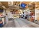 Spacious garage with ample storage, shelving units, and laundry appliances at 6536 Pleasant Plains Way, Las Vegas, NV 89108