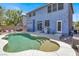 Backyard featuring a private pool, spa and patio area for relaxing or entertaining at 9408 Ironsend St, Las Vegas, NV 89143