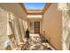 Inviting front entryway with desert landscaping leading to the decorative front door at 9540 Eagle Valley Dr, Las Vegas, NV 89134
