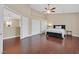 Bedroom with hardwood floors and plenty of closet space at 10673 Bonchester Hill St, Las Vegas, NV 89141