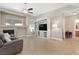 Cozy living room features a fireplace and built-in shelving at 10673 Bonchester Hill St, Las Vegas, NV 89141