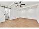 Spacious bedroom with a barn door to the bathroom at 1121 W Monroe Ave, Las Vegas, NV 89106