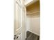 Walk-in closet with shelving, providing ample storage space and organizational convenience for clothing and accessories at 23 E Agate Ave # 308, Las Vegas, NV 89123