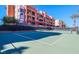 Well-maintained tennis court with modern fencing, provides a space for recreational activities at 23 E Agate Ave # 308, Las Vegas, NV 89123