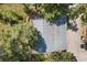 Drone eye view from directly above, overlooking the property's roof and outdoor space at 4581 Aspen Ave, Mount Charleston, NV 89124