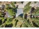 Drone eye view from above, overlooking the property's roof and outdoor space at 4581 Aspen Ave, Mount Charleston, NV 89124