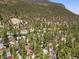 Scenic aerial view of a wooded community nestled in the mountains offering privacy at 4581 Aspen Ave, Mount Charleston, NV 89124