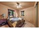 Comfortable bedroom with two windows offering an inviting atmosphere and soft natural light at 4581 Aspen Ave, Mount Charleston, NV 89124