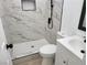 Beautiful bathroom showcasing a tiled walk-in shower with modern fixtures and a vanity sink at 532 N 9Th St, Las Vegas, NV 89101