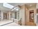 Contemporary bathroom featuring a glass enclosed shower and access to a walk-in closet at 583 Saint Croix St, Henderson, NV 89012