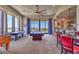 Spacious game room features pool table, foosball, air hockey and seating at 583 Saint Croix St, Henderson, NV 89012
