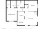 Detailed floor plan showcasing the layout of the primary bedroom, kitchen, living room, and two bathrooms at 601 Cabrillo Cir # 536, Henderson, NV 89015