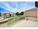 This balcony offers a view of the neighborhood and landscaped front yards at 8224 Horseshoe Bend Ln, Las Vegas, NV 89113