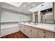 Beautiful bathroom featuring a large vanity, a bathtub and a glass door shower at 8224 Horseshoe Bend Ln, Las Vegas, NV 89113
