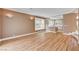 Open floor plan with wood floors that lead to the updated kitchen at 8224 Horseshoe Bend Ln, Las Vegas, NV 89113